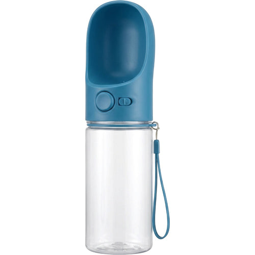 Zeoma Pet Travel Water Bottle with Trough 420 ml Ocean Blue - Product view